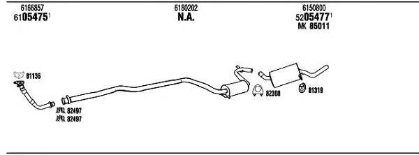 WALKER FO31237 Exhaust System